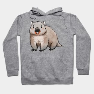 Cute Wombat Drawing Hoodie